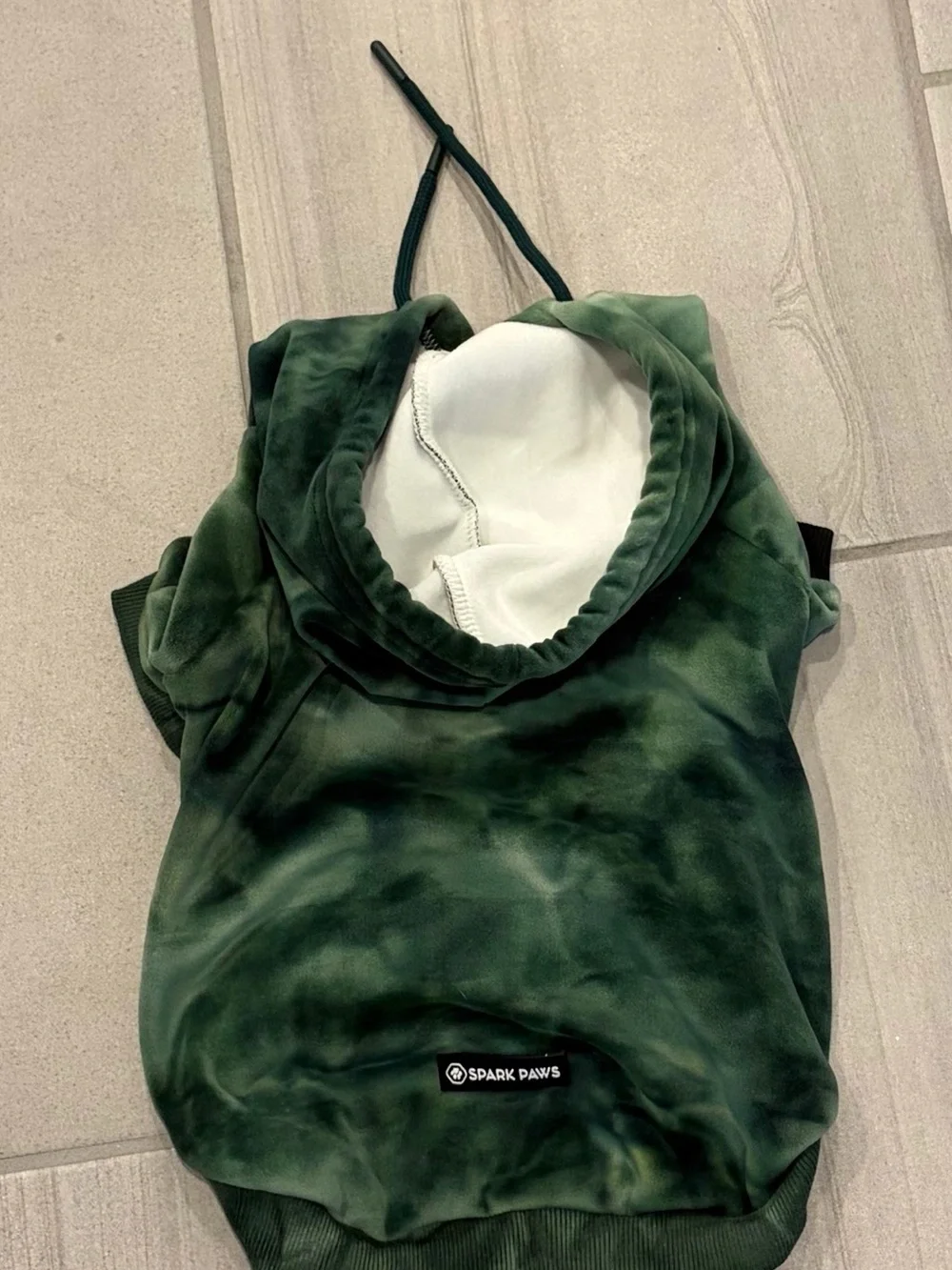 NWT Plush Tie-Dye Dog Hoodie Pullover